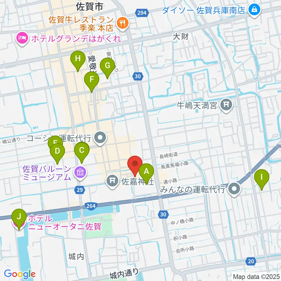 佐賀RAG・G周辺のホテル一覧地図
