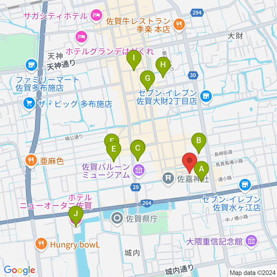 RAG STUDIO周辺のホテル一覧地図