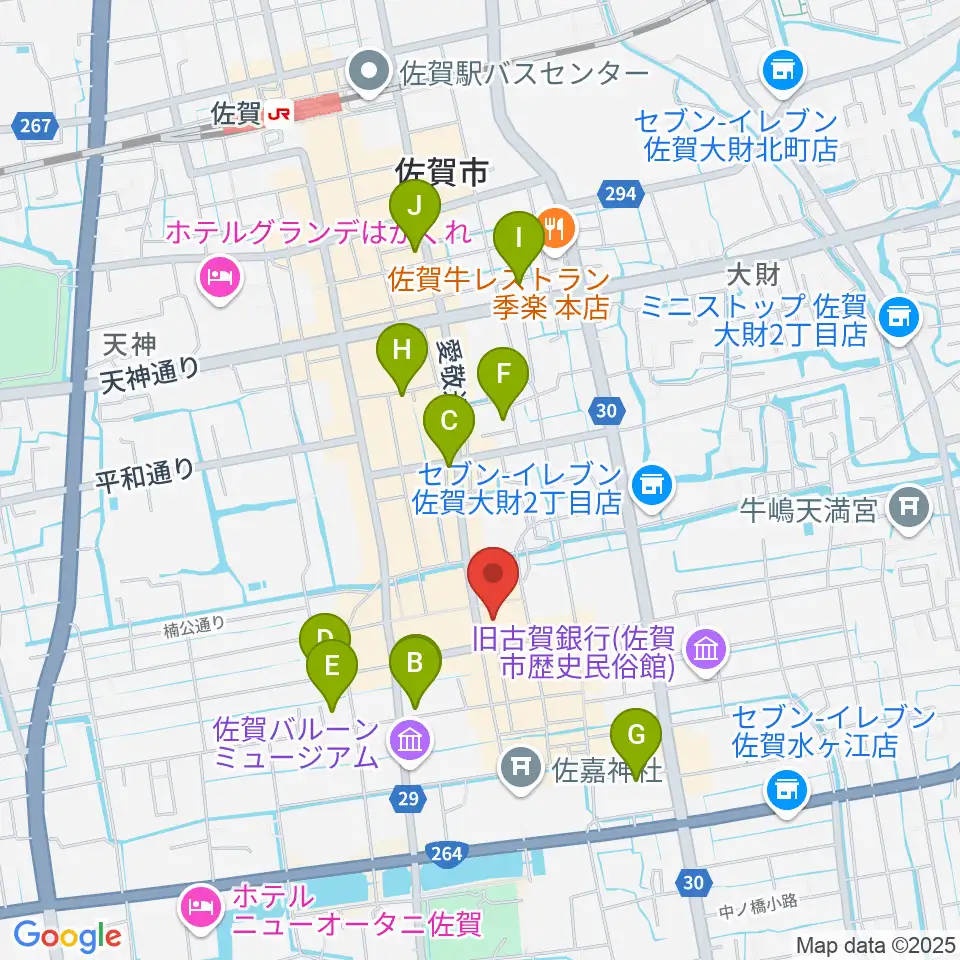 佐賀市文化交流プラザ交流センター周辺のホテル一覧地図