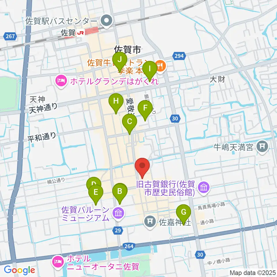 佐賀市文化交流プラザ交流センター周辺のホテル一覧地図