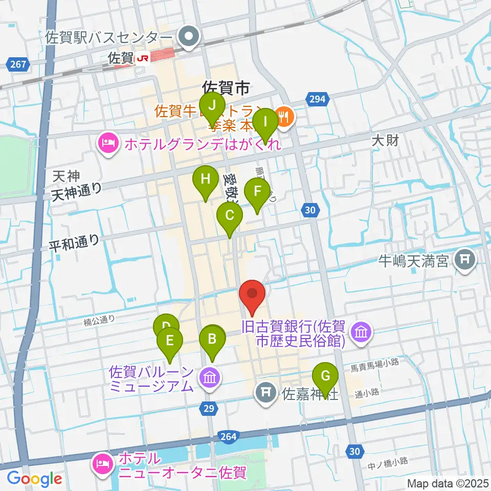 佐賀市文化交流プラザ交流センター周辺のホテル一覧地図