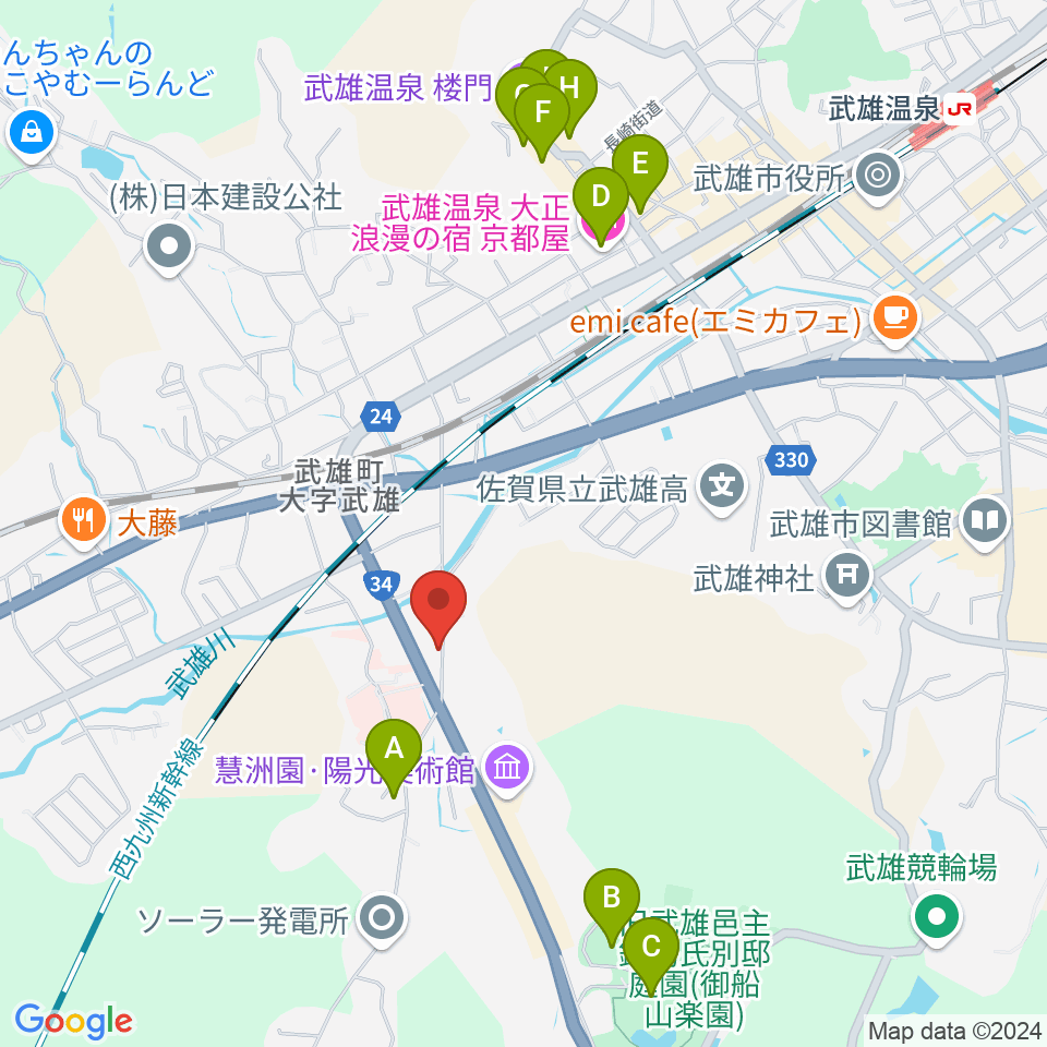 スタジオインプット周辺のホテル一覧地図