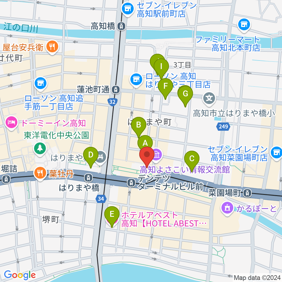 BeeStation周辺のホテル一覧地図