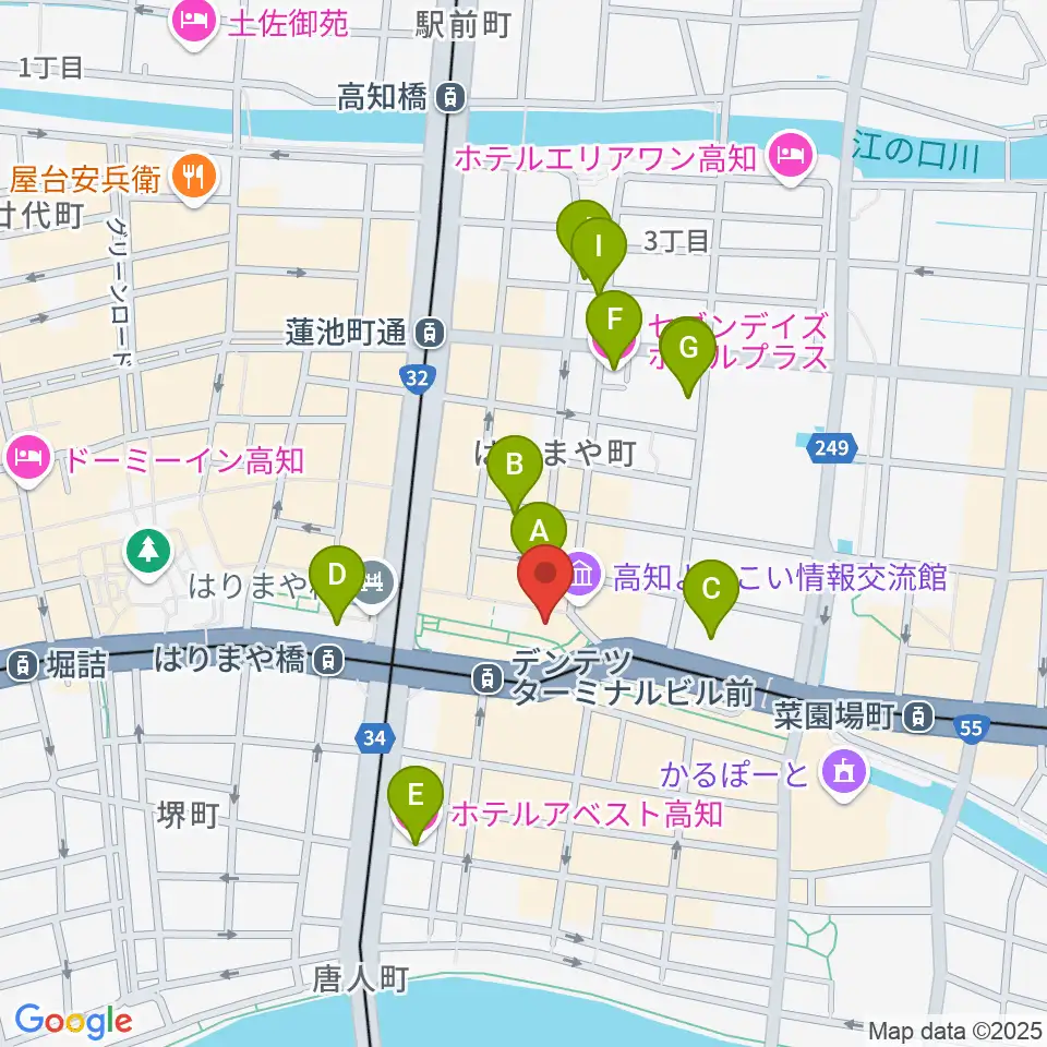 BeeStation周辺のホテル一覧地図