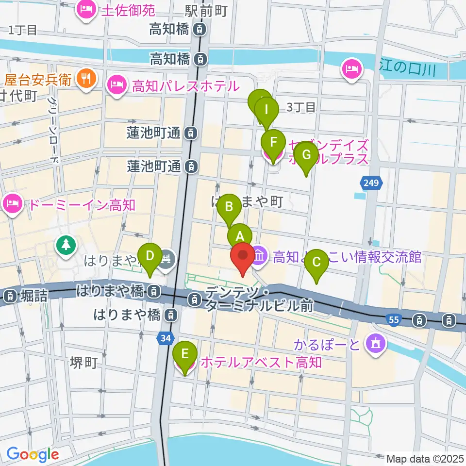 BeeStation周辺のホテル一覧地図