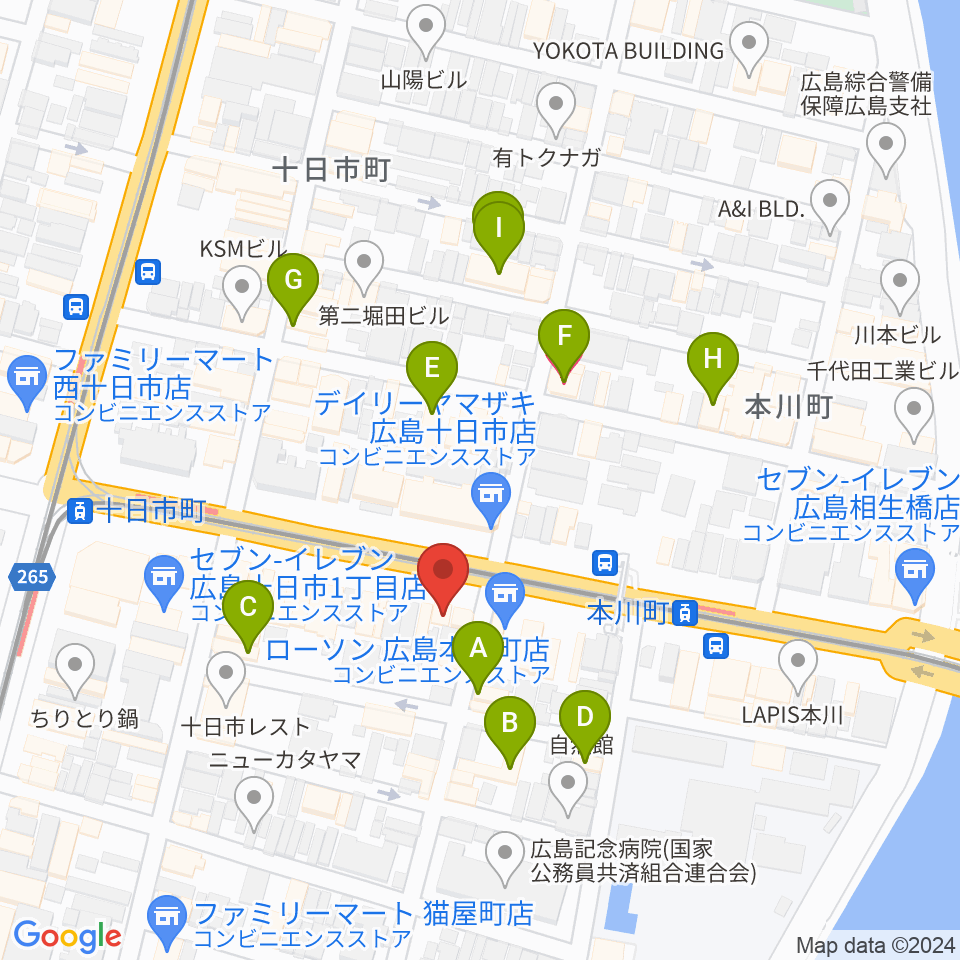 音楽喫茶ヲルガン座周辺のホテル一覧地図