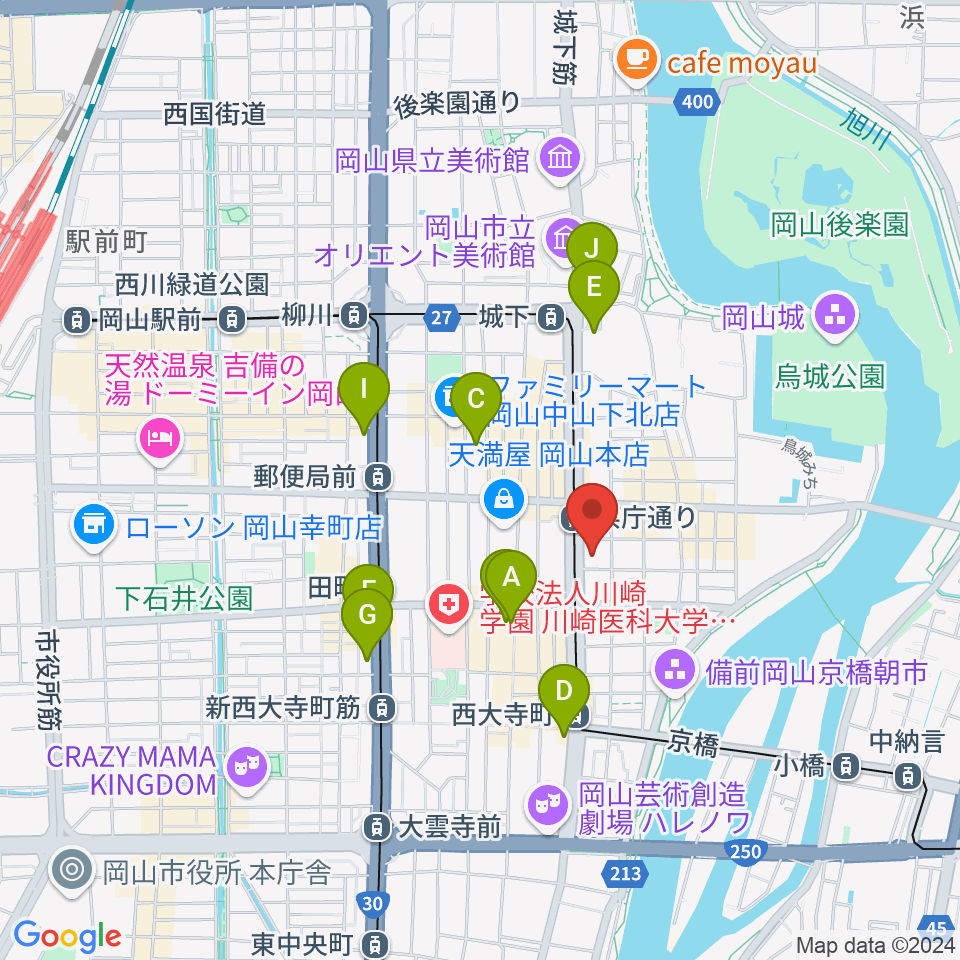 ルネスホール周辺のホテル一覧地図