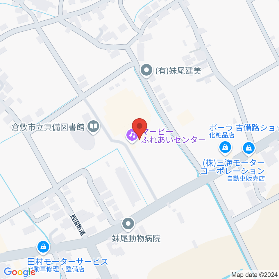 マービーふれあいセンター周辺のホテル一覧地図