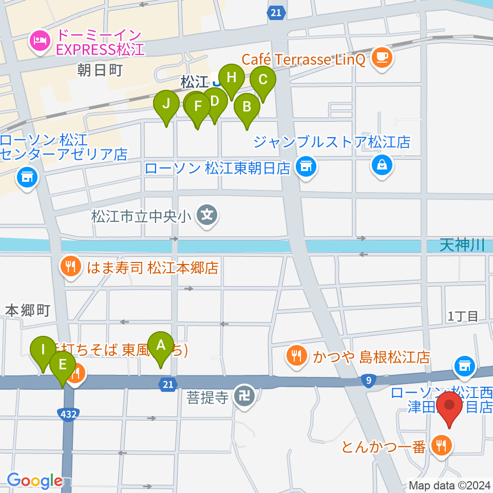 さんびる文化センタープラバホール周辺のホテル一覧地図