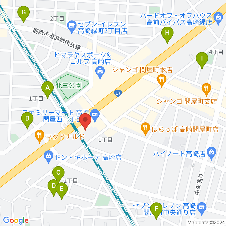 高崎シューベルトサロン周辺のホテル一覧地図
