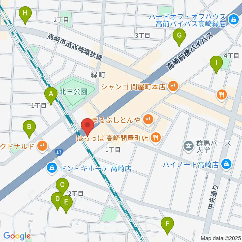 高崎シューベルトサロン周辺のホテル一覧地図