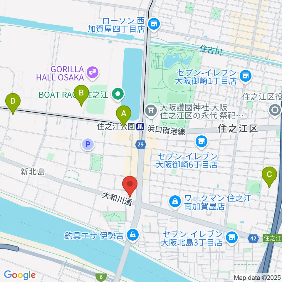 住之江スタジオ周辺のホテル一覧地図