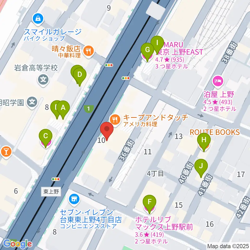スタジオアンサンブル周辺のホテル一覧地図