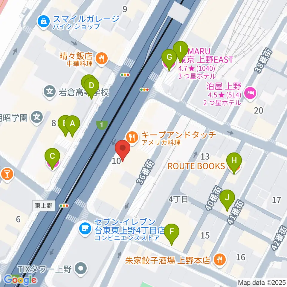 スタジオアンサンブル周辺のホテル一覧地図