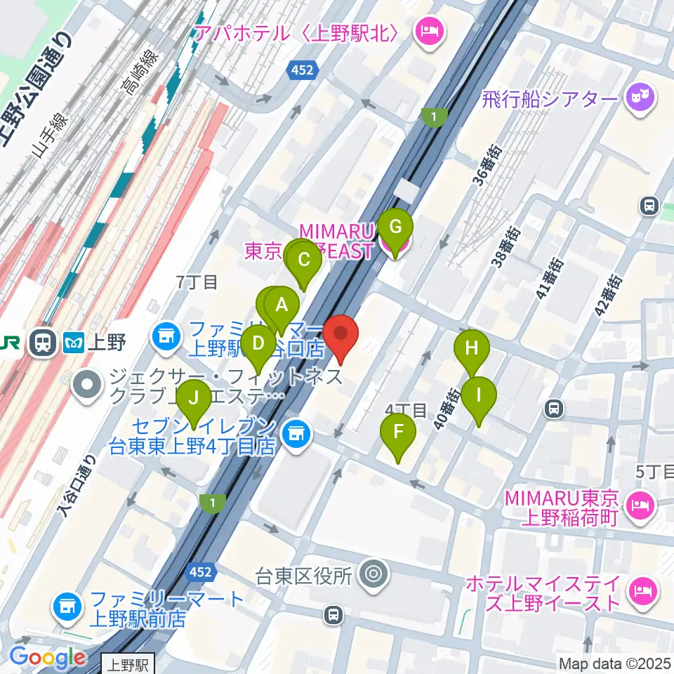 スタジオアンサンブル周辺のホテル一覧地図