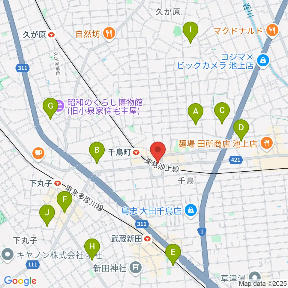 シティーバード音楽スタジオ周辺のホテル一覧地図