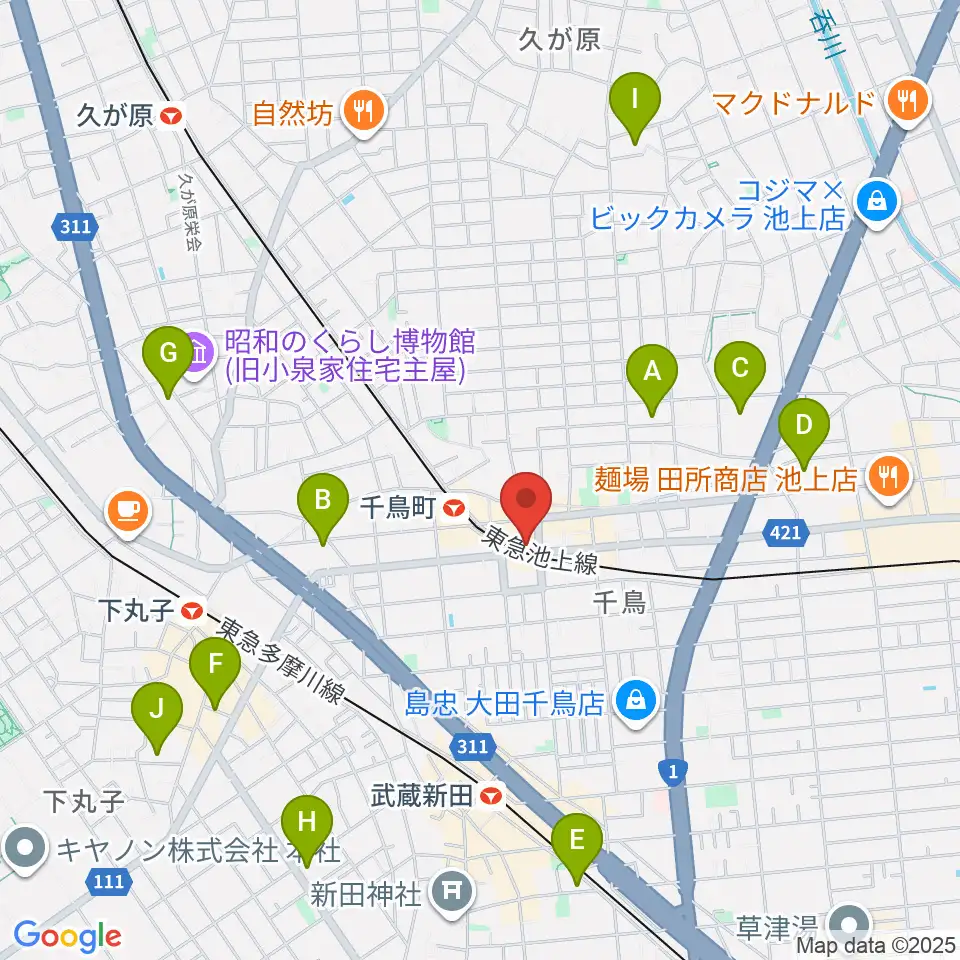 シティーバード音楽スタジオ周辺のホテル一覧地図