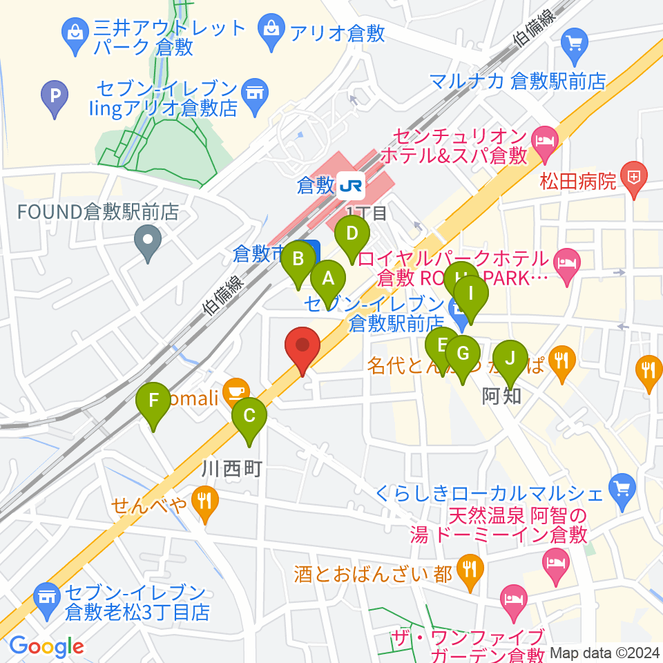 ライブハウス無限舎周辺のホテル一覧地図