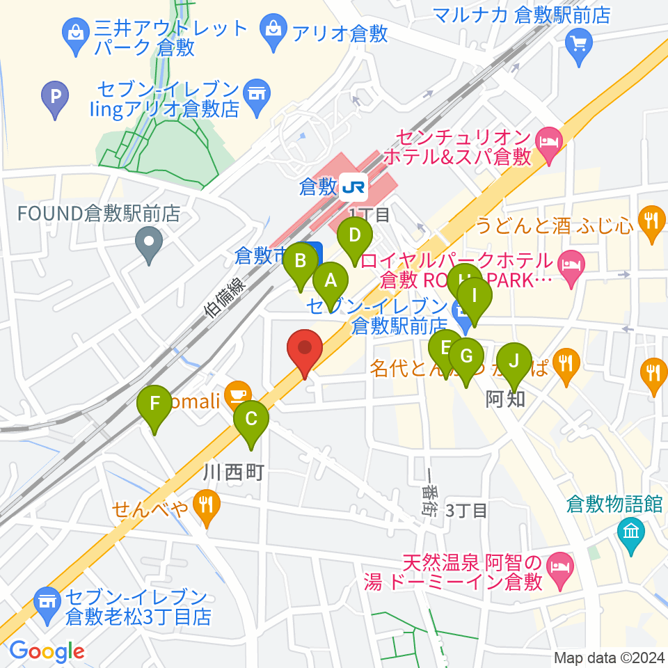 ライブハウス無限舎周辺のホテル一覧地図