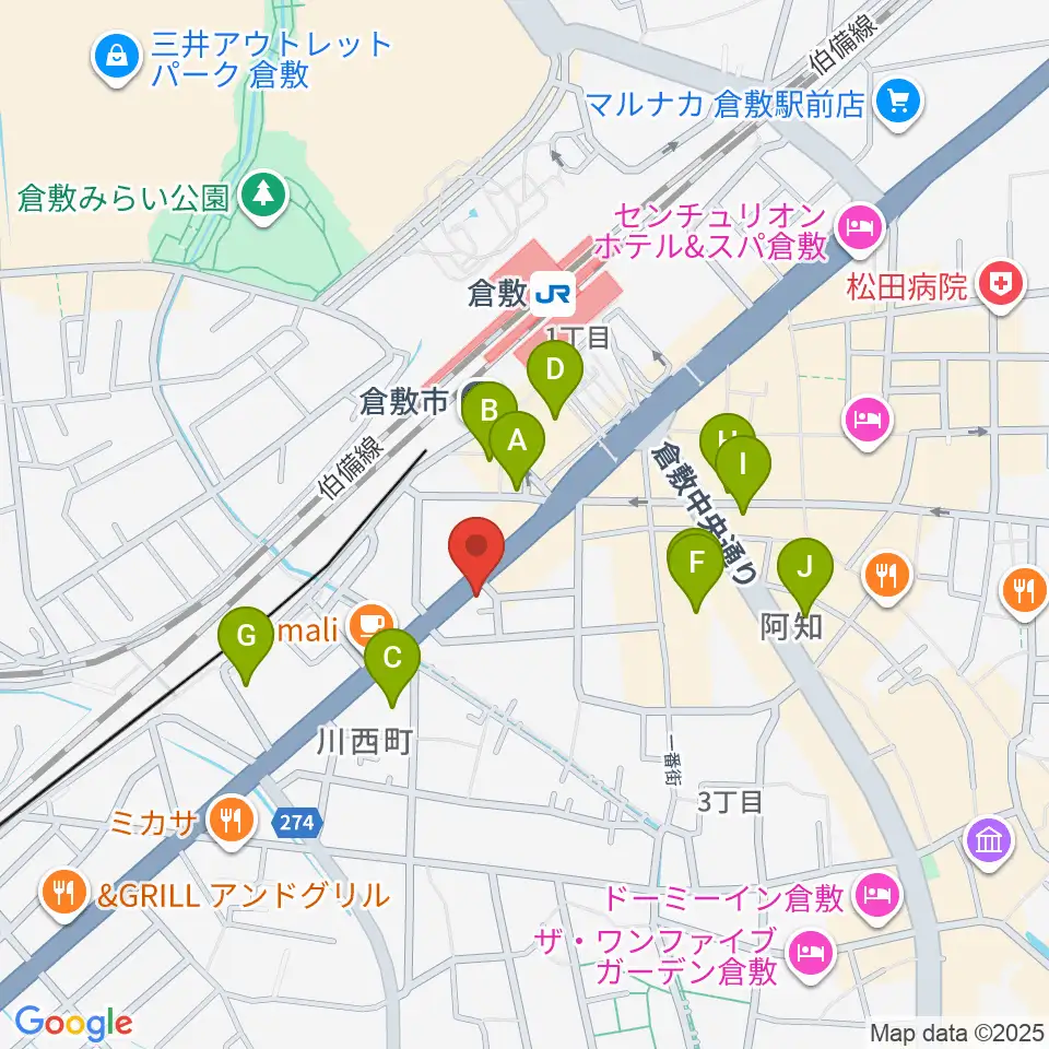 ライブハウス無限舎周辺のホテル一覧地図