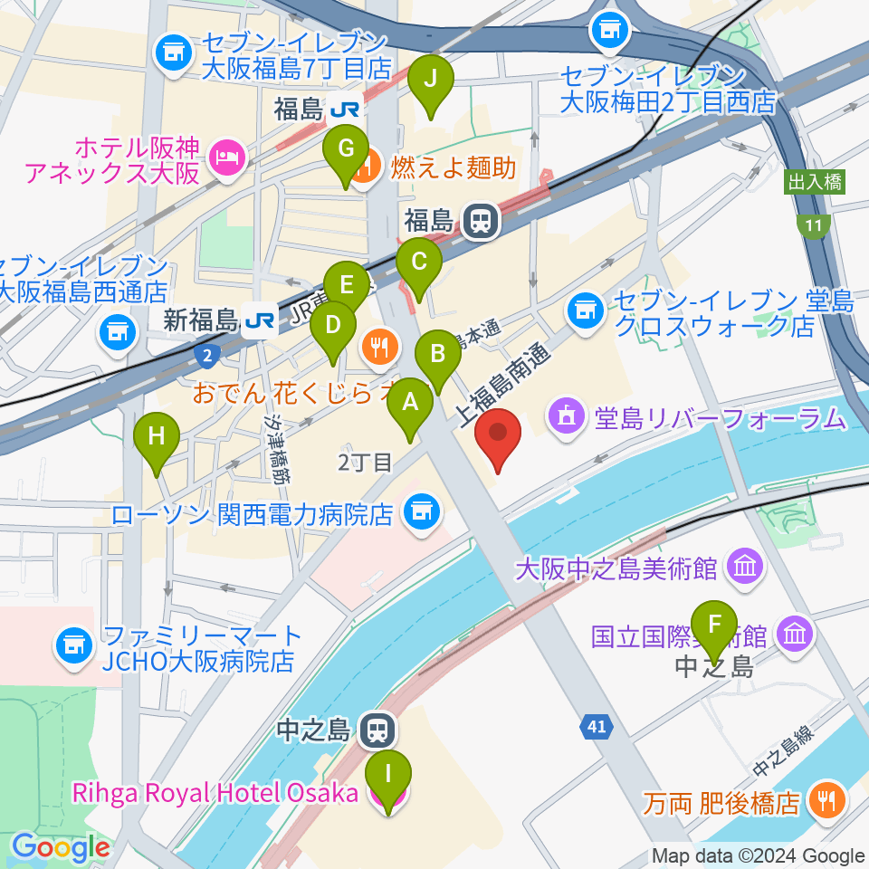 ABCホール周辺のホテル一覧地図