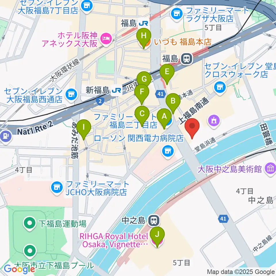 ABCホール周辺のホテル一覧地図