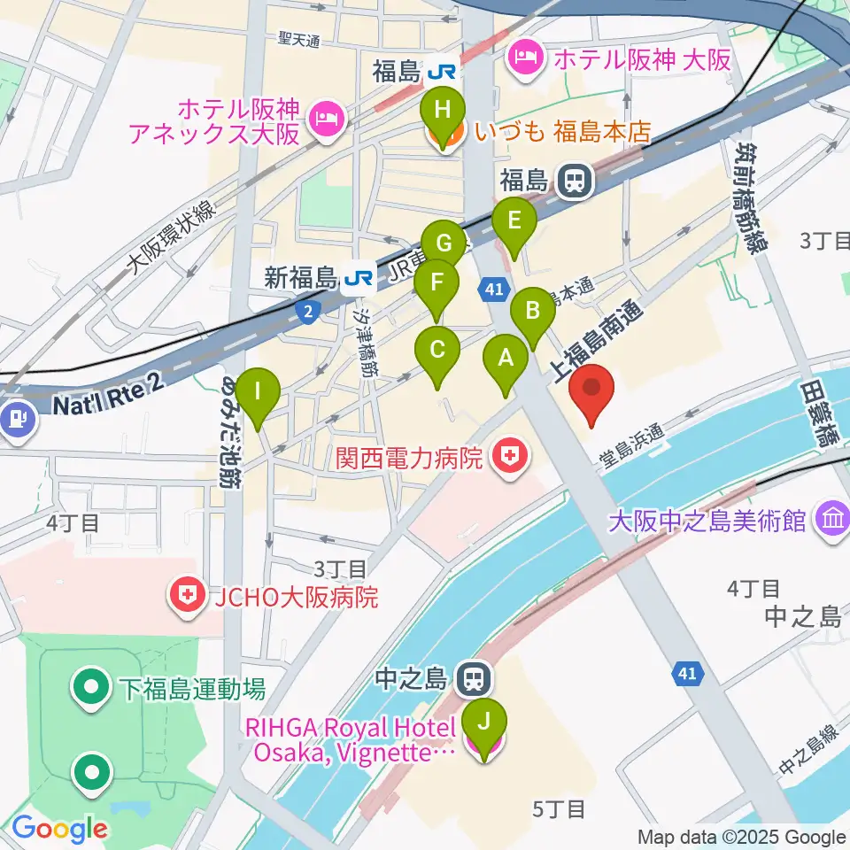 ABCホール周辺のホテル一覧地図
