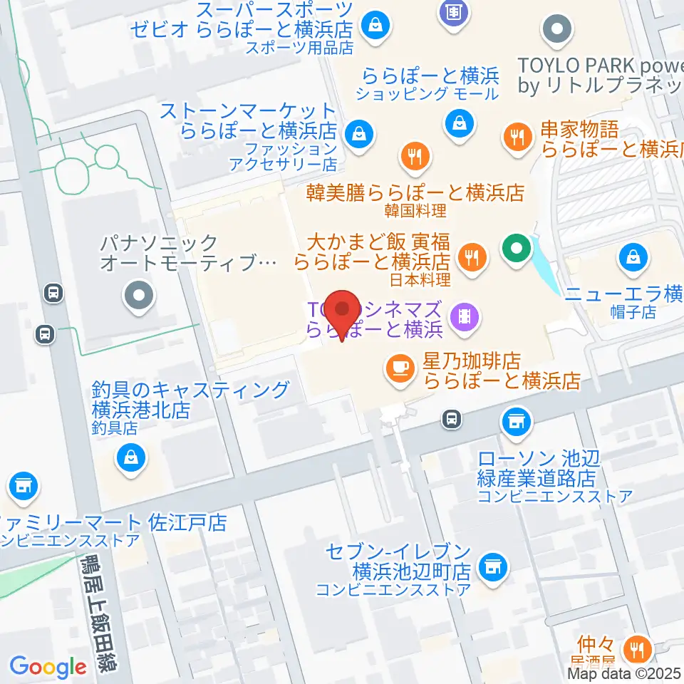 島村楽器 ららぽーと横浜店 周辺のホテル一覧地図