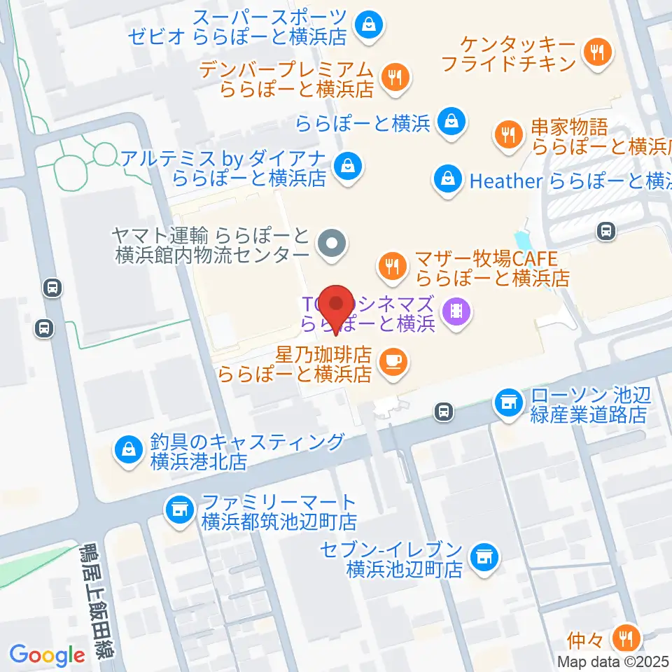 島村楽器 ららぽーと横浜店  周辺のホテル一覧地図