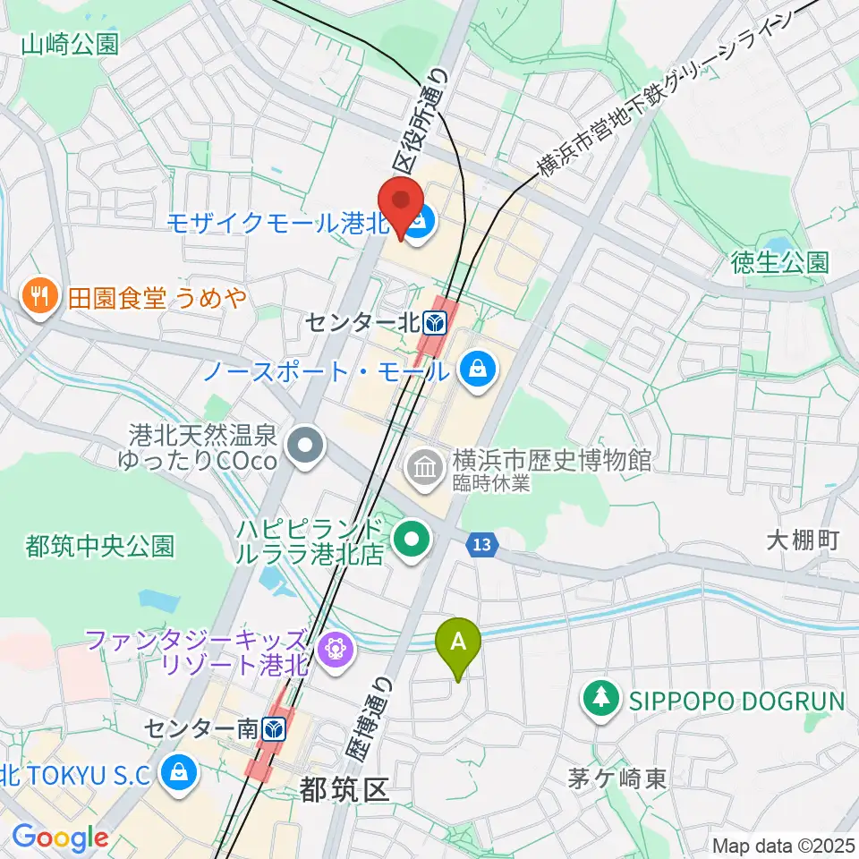 島村楽器 モザイクモール港北店周辺のホテル一覧地図