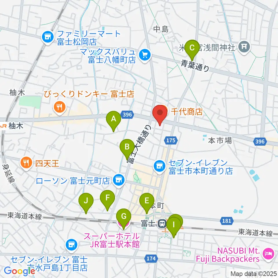富士アニマルネスト周辺のホテル一覧地図