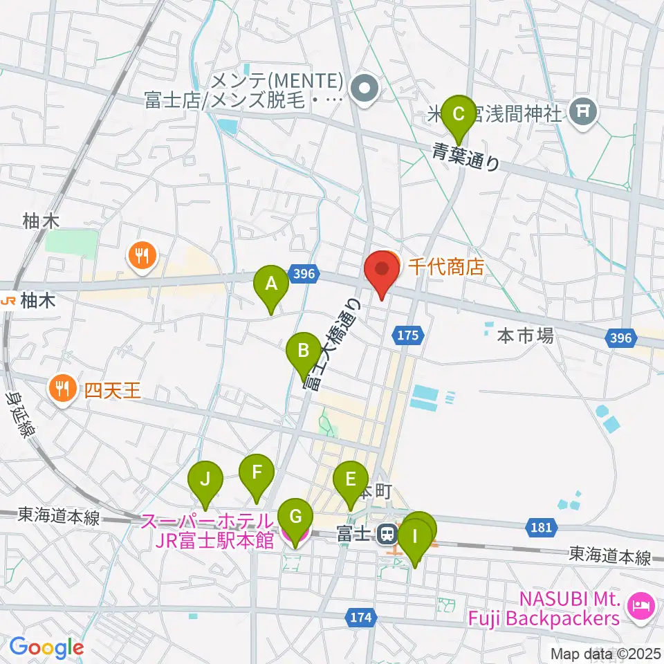 富士アニマルネスト周辺のホテル一覧地図