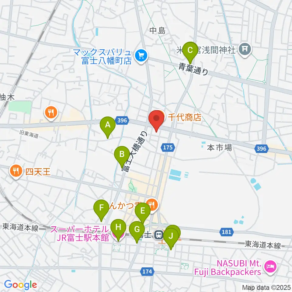富士アニマルネスト周辺のホテル一覧地図