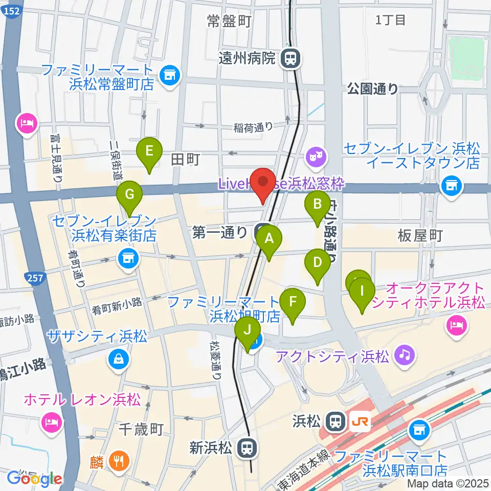 浜松G-SIDE周辺のホテル一覧地図