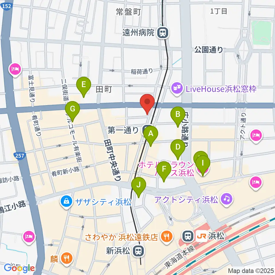 浜松G-SIDE周辺のホテル一覧地図
