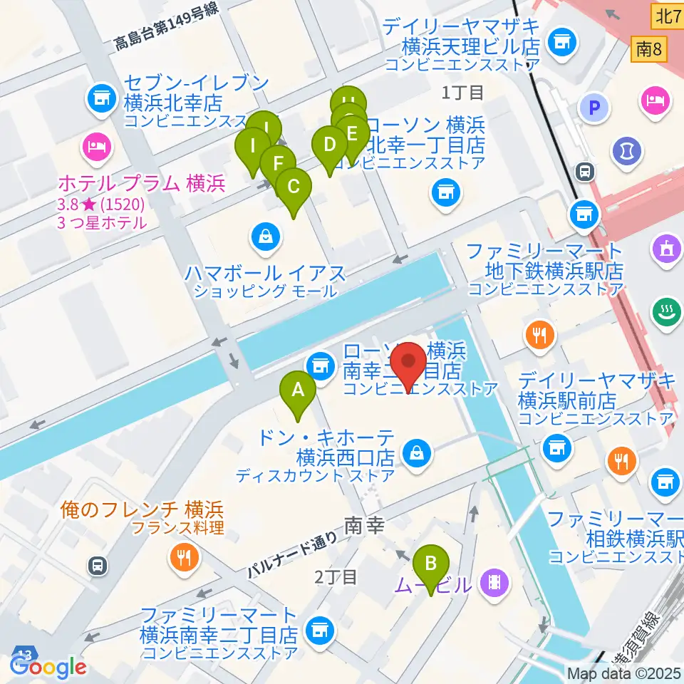 島村楽器 横浜ビブレ店周辺のホテル一覧地図