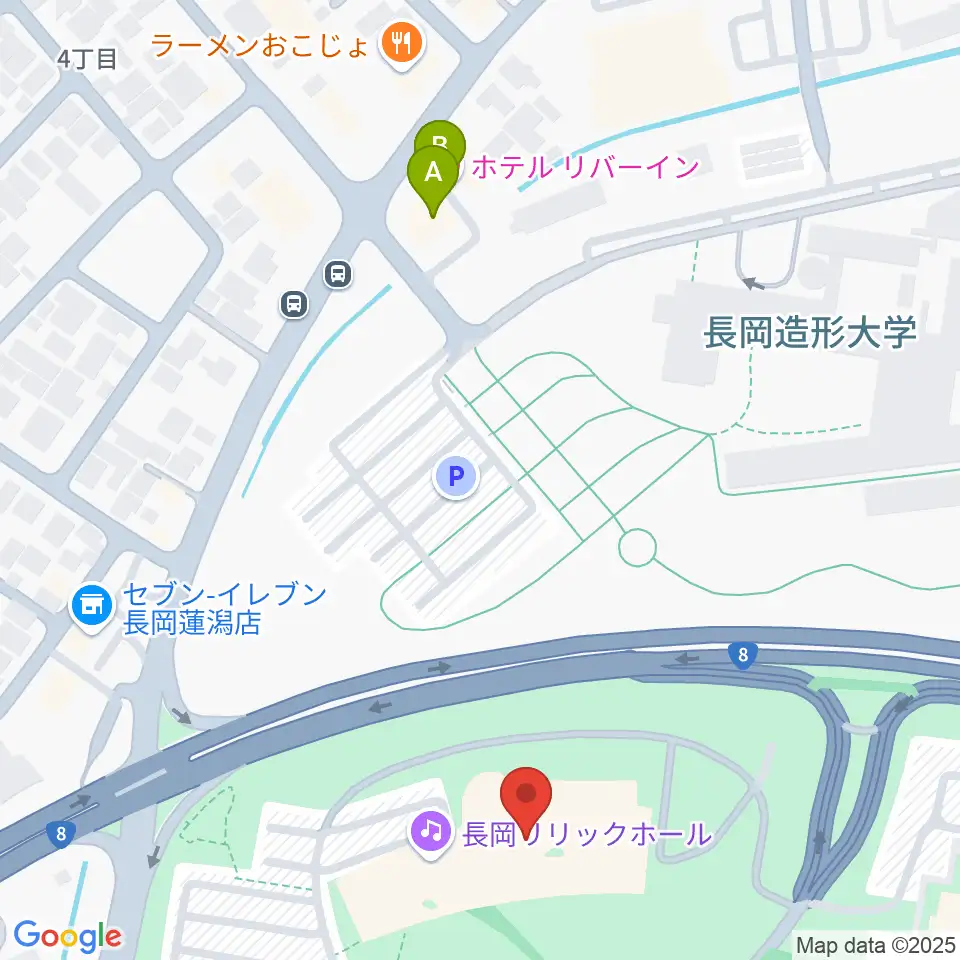 長岡リリックホール周辺のホテル一覧地図