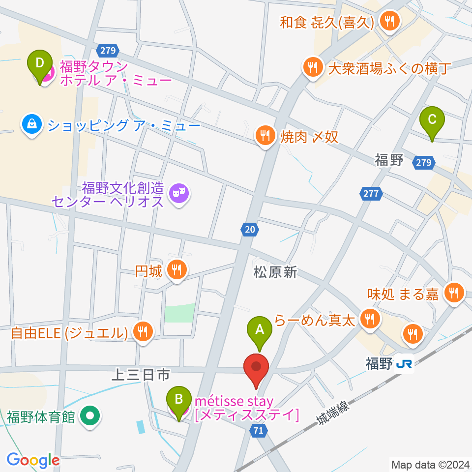 茶房さむでぃ周辺のホテル一覧地図