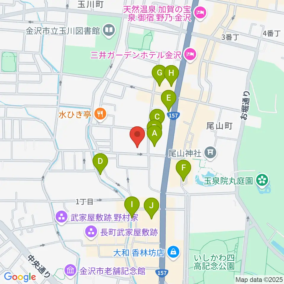 金沢市文化ホール周辺のホテル一覧地図