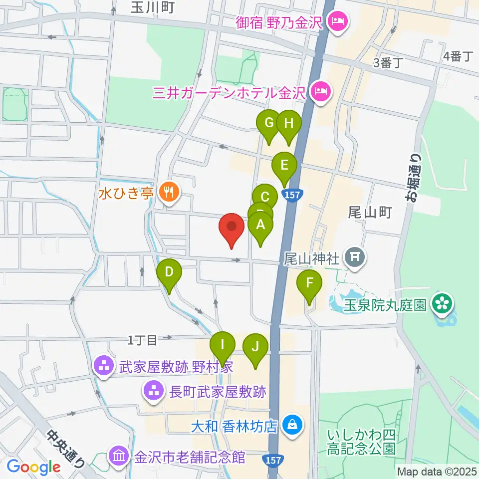 金沢市文化ホール周辺のホテル一覧地図