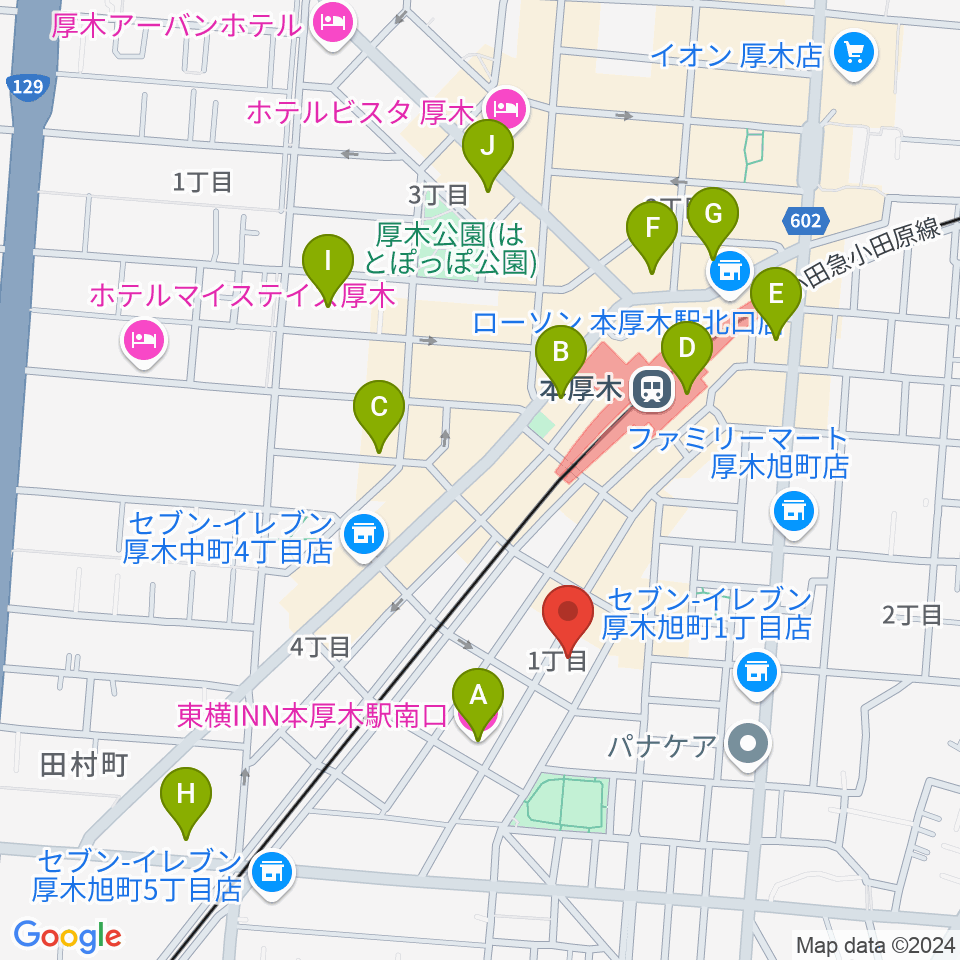 ギタートレーダーズ周辺のホテル一覧地図