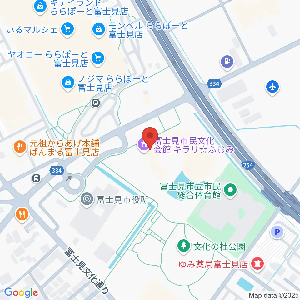 富士見市民文化会館キラリふじみ周辺のホテル一覧地図