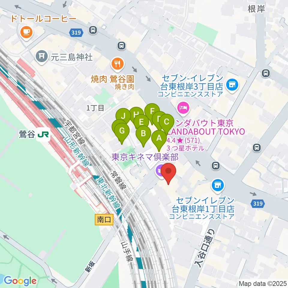 東京キネマ倶楽部周辺のホテル一覧地図