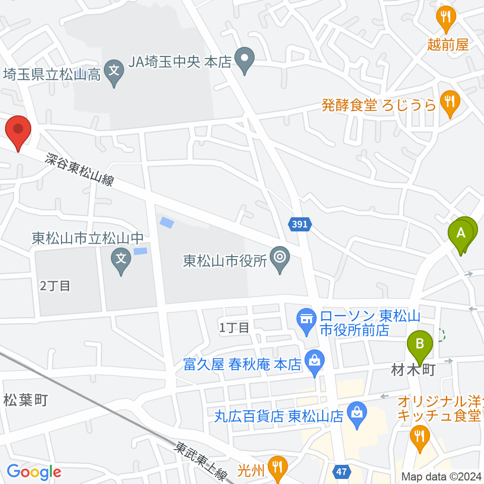 杉田楽器店周辺のホテル一覧地図