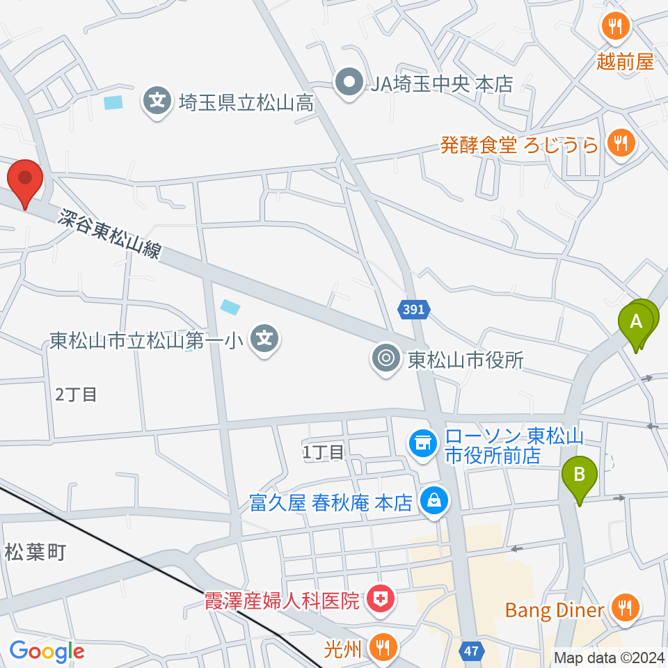 杉田楽器店周辺のホテル一覧地図