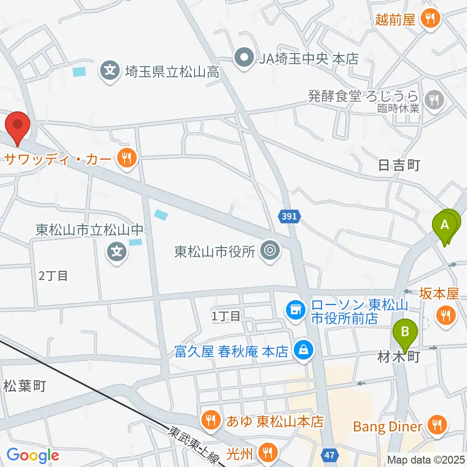 杉田楽器店周辺のホテル一覧地図