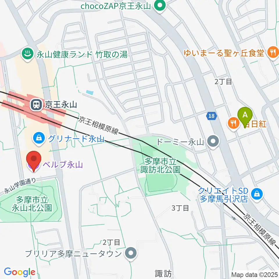 ベルブ永山周辺のホテル一覧地図