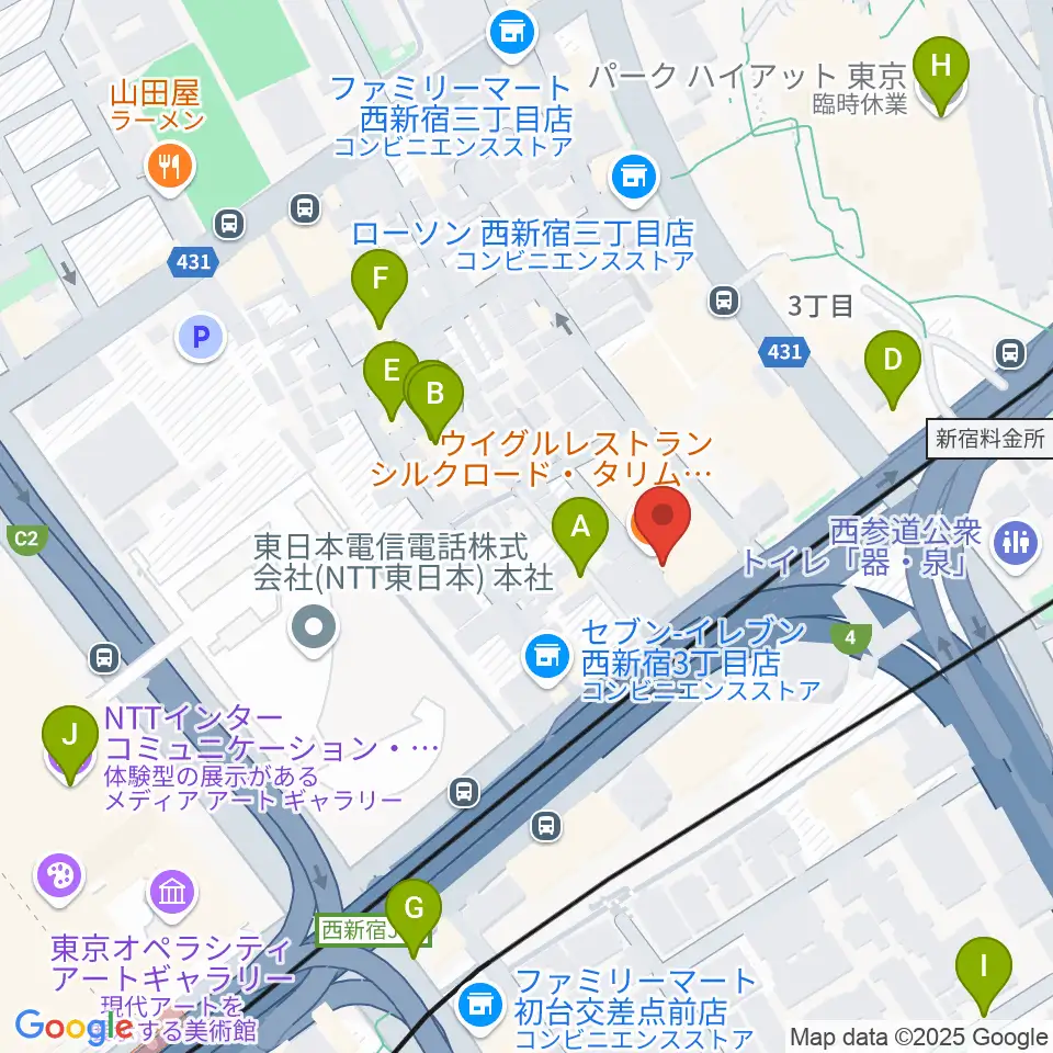 初台WALL周辺のホテル一覧地図