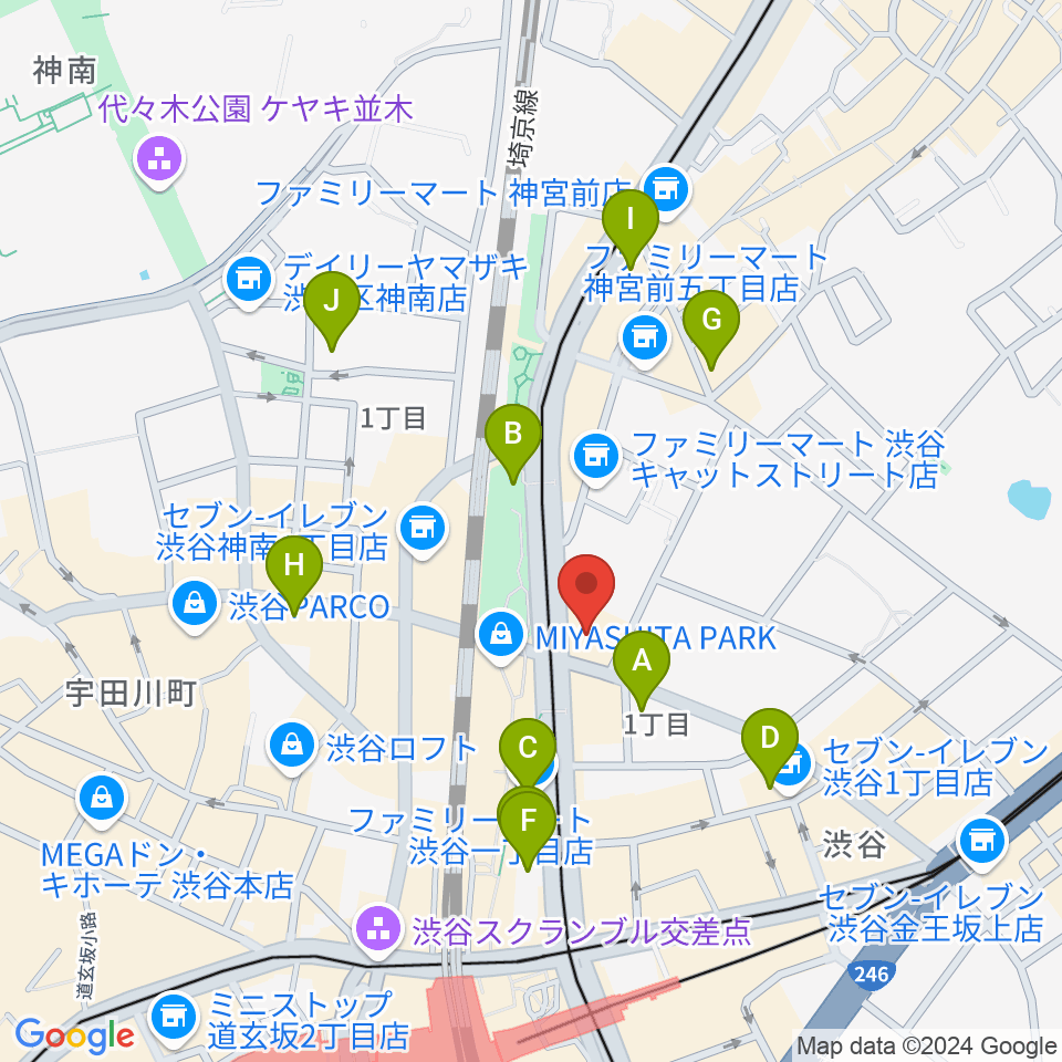 東京カルチャーカルチャー周辺のホテル一覧地図