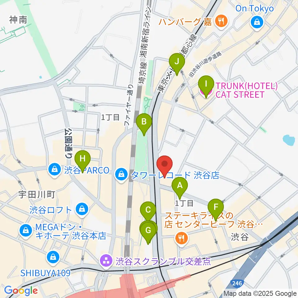 東京カルチャーカルチャー周辺のホテル一覧地図
